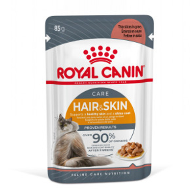 Royal Canin Hair & Skin Care in gravy natvoer kat (85 g) 4 dozen (48 x 85 g) - kattenbrokken - natvoer katten