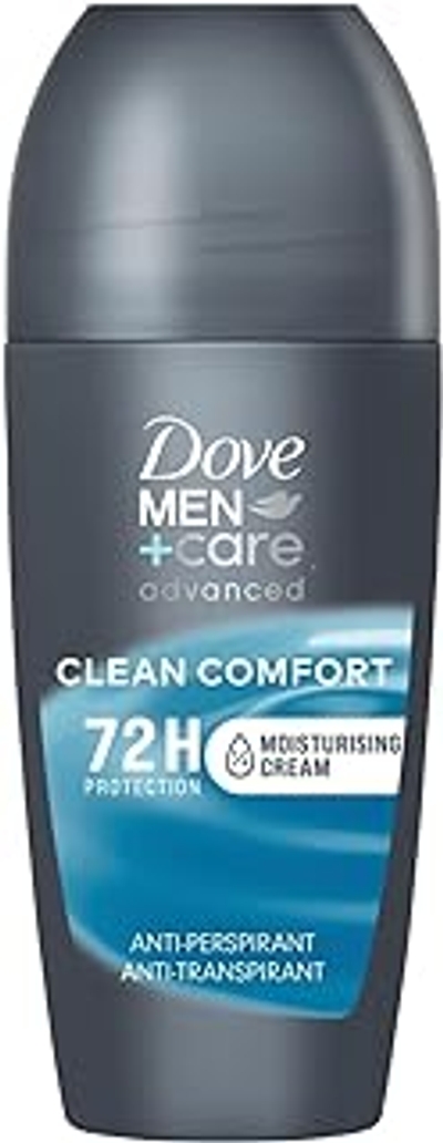 Dove Men+Care advanced anti-transpirant deodorant roll-On Clean Comfort beschermt 72 uur tegen lichaamsgeur en zweet, 50 ml, 6 stuks