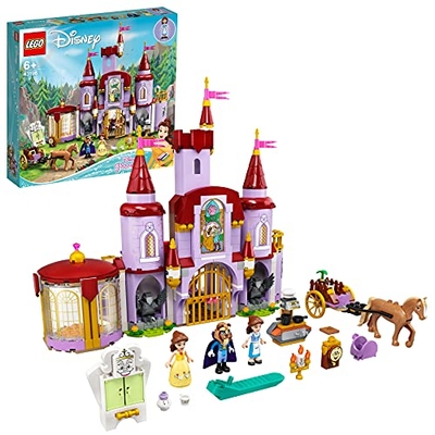 LEGO 43196 Disney Belle en het Beest Speelgoed Kasteel uit de Film Belle en het Beest met Prins en Prinses Pop