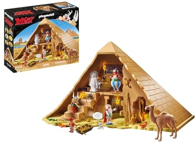 PLAYMOBIL 71148 Astérix: Piramide van de Farao's, Obelix, Asterix, Panoramix, Tekenis, Kissebis, Idefix, speelgoed voor kinderen vanaf 5 jaar [Exclusief bij Amazon]