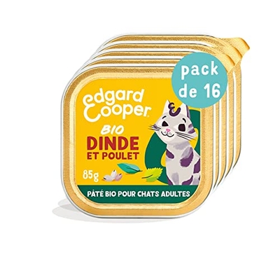 Edgard & Cooper biologische kalkoen/kip, 16 x 85 gram - natvoer honden