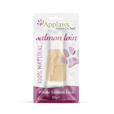 Applaws 100% natuurlijke kat traktaties, zalm lendenen kat snack, 12 x 30 gr - natvoer katten