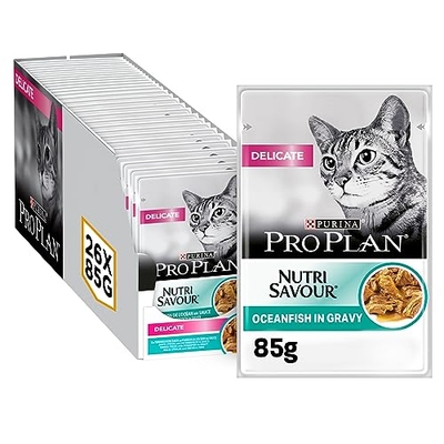 Pro Plan kat Nutri Savour Delicate Oceanfish 24 x 85 gr - natvoer katten