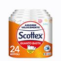 Scottex Quanto Basta, keukenpapier, halve scheuroptie, verpakking van 24 maxi-rollen