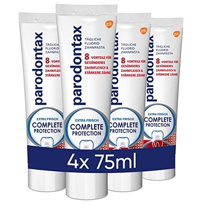 Parodontax Complete Protection Mousse Tandpasta, Mint, Extra Fris, helpt bloedend tandvlees te verminderen en te voorkomen, 4 x 75 ml