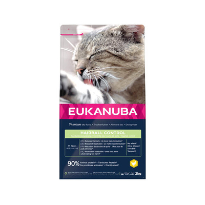 Eukanuba Cat Hairball Control - 2kg - kattenbrokken