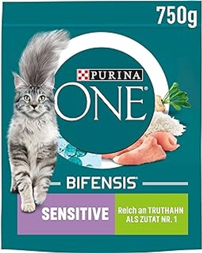 Purina One Bifensis Sensitive, rijk aan kalkoen, 6 x 750 gr - kattenbrokken