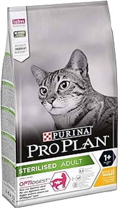 Purina Pro Plan Sterilised Delicate Digestion Adult Droogvoer voor katten met kip, 6 verpakkingen van 1,5 kg - kattenbrokken