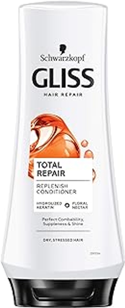 Schwarzkopf Gliss Total Repair diep regenererende conditioner voor droog en beschadigd haar, 200 ml