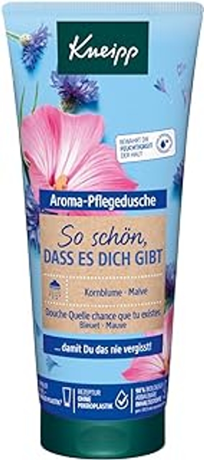 Kneipp Aroma verzorgende douchegel So schön dass es Dich gibt douchegel met natuurlijke extracten van korenbloem, kaasjeskruid en natuurlijk verzorgende olie, zacht en soepel huidgevoel, 200 ml