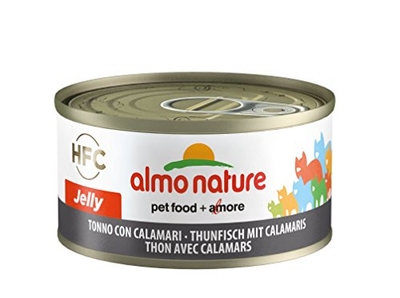 Almo Nature HFC Jelly kattenvoer nat - hondenvis met Calamaris verpakking van 24 (24 x 70 g) - natvoer katten