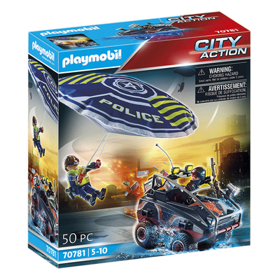 Playmobil City Action Politieparachute: achtervolging van het amfibievoertuig 70781