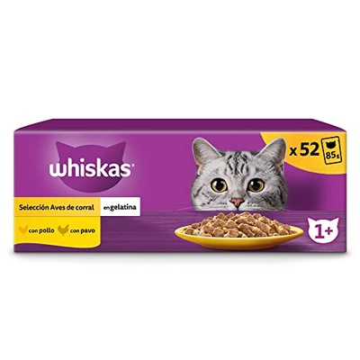 Whiskas selectie van gelei-vogels 52 x 85 gram - natvoer katten