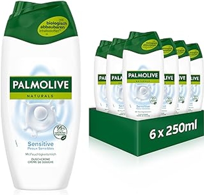 Palmolive Douchegel Naturals Sensitive 6 x 250 ml - crèmedouche met vochtmelk