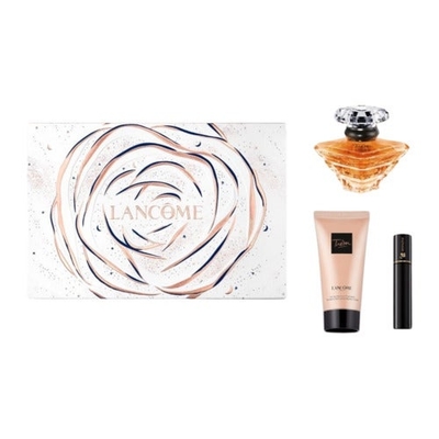 Lancôme Trésor Giftset - 30 ml eau de parfum spray + 50 ml bodylotion + Hypnôse Mascara Volume 01 Noir Hypnotic 2 ml - cadeauset voor dames