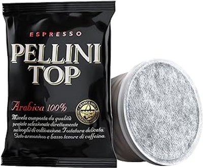 Pellini Top 100% Arabica Coffee capsules- Medium Roast Italian Coffee capsules- Lavazza Espresso Point FAP Compatible, 100 Capsules