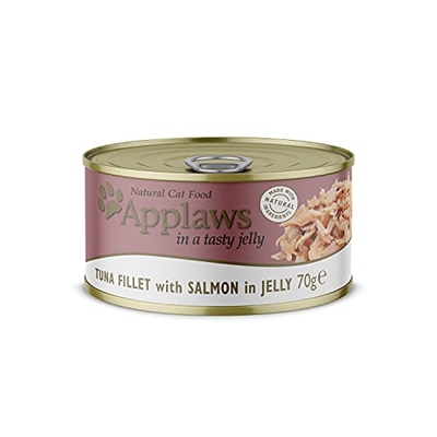 Applaws Cat Tin 1x(24x70g) Tuna Fillet with Salmon in Jelly - natvoer katten
