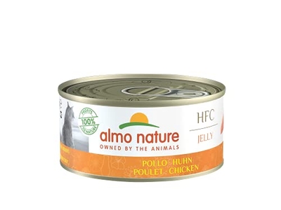 Almo Nature HFC Jelly Natvoer voor volwassen katten kip (24 blikjes à 150 g) - natvoer katten