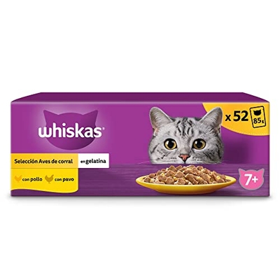 Whiskas Gelatine natvoer voor katten vogelselectie 13 x 4 zakken x 85 g - natvoer katten