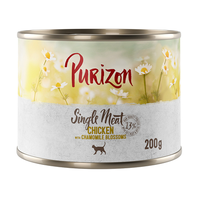 Purizon Single Meat 12 x 200 g - Kip met kamillebloesem - natvoer katten