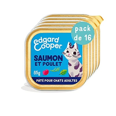 Edgard & Cooper zalm/kip, 16 x 85 gr - natvoer katten