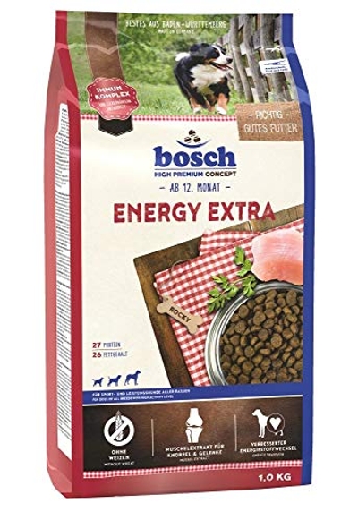 bosch HPC Energy Extra | Droogvoer voor sport- en prestatiehonden van alle rassen | 1 x1 kg - hondenbrokken