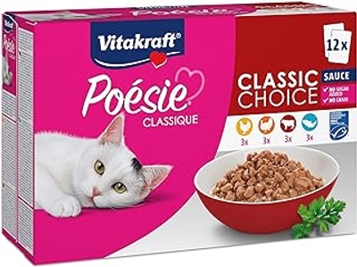 Vitakraft Poésie Classique multipack - natvoer - vlees & vis - 12x85 gr natvoer katten