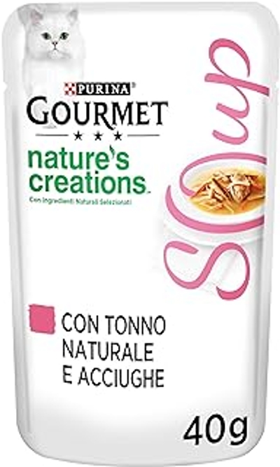 Purina Gourmet Nature's Creations met tonijn en ansjovis, 32 x 40 gr - natvoer katten