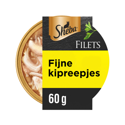 Sheba Fijne Kipreepjes in saus - 4 x 60 gram - natvoer katten