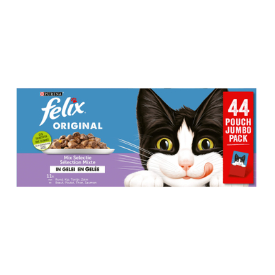 Purina Felix Original Mix Selectie in Gelei - 44 x 85 g - natvoer katten