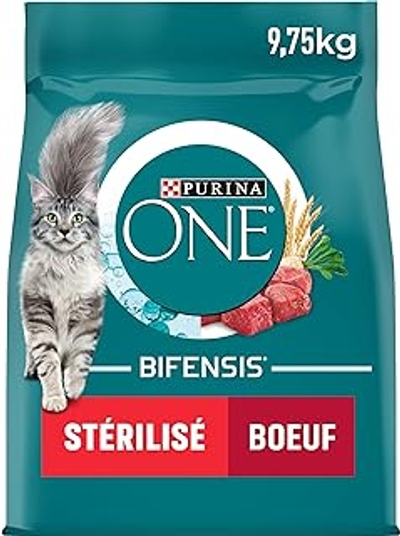Purina One Bifensis Sterilcat kroketten gesteriliseerde kat, rijk aan rundvlees en tarwe, 9,75 kg - kattenbrokken