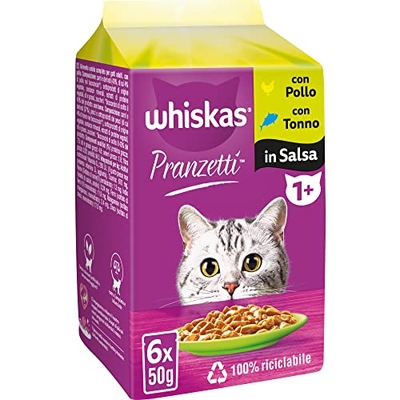 Whiskas Lunch Mari e Monti 1+ 72 x 50 gr - natvoer katten
