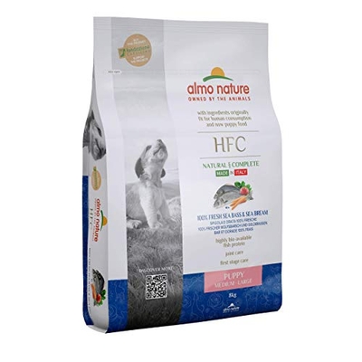 almo nature HFC Puppy M/L - met verse zeebaars en goudbrasem 8 kilo - hondenbrokken
