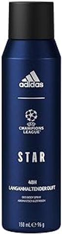 adidas UEFA STAR Edition Deo Body Spray, aromatisch-frisse deodorantspray voor heren, 150 ml