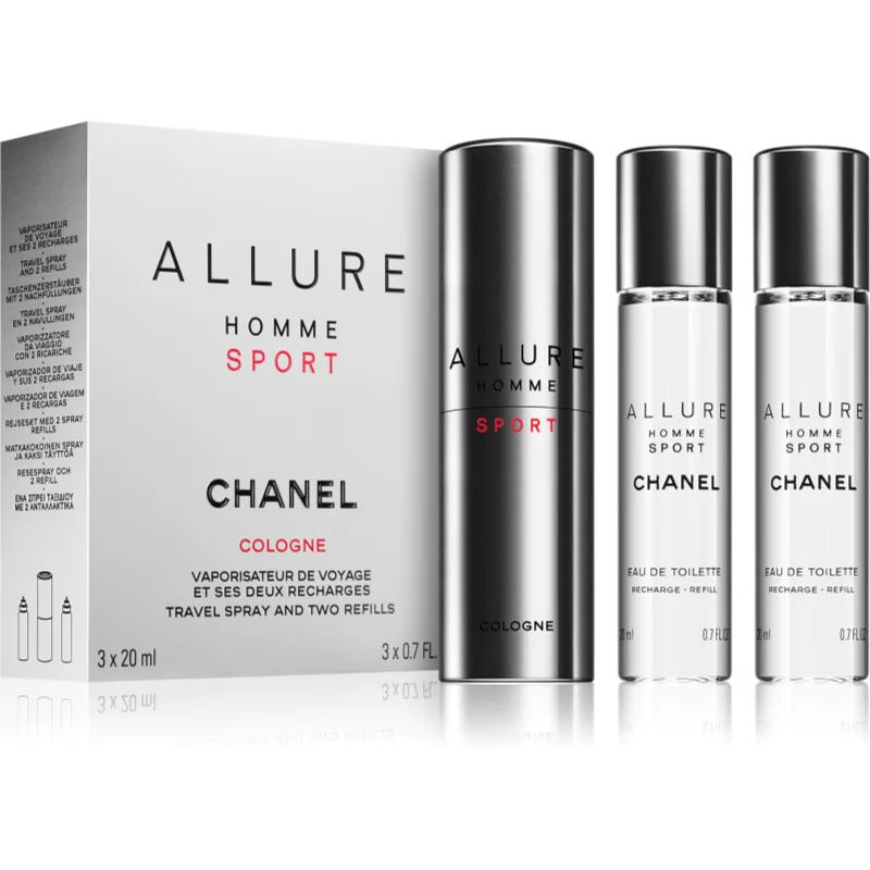 Chanel Allure Homme Sport Cologne eau de cologne (1x navulbaar + 2x navulling) 2x20 ml