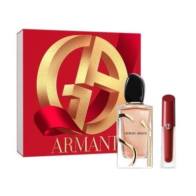 Giorgio Armani Si Intense 100ml Eau de Parfum & Lip Maestro Satin 12 4ml