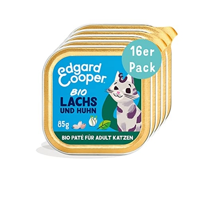 Edgard & Cooper Graanvrij met zalm en kip, 16 x 85 gram - natvoer katten