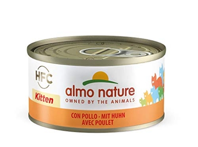 Almo Nature HFC Kitten Complete voeding voor kattenjongens, met kip, 24 x 70 gram - natvoer katten