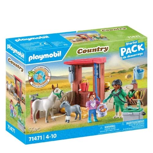 PLAYMOBIL Starter Pack Boerderij dierenarts met de ezels - 71471