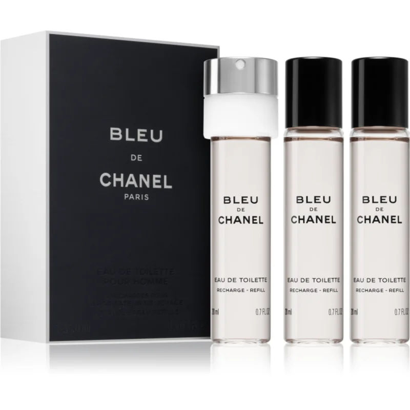 Chanel Bleu de Chanel Eau de Toilette navulling  3 x 20 ml