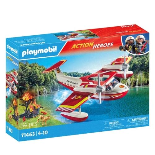 PLAYMOBIL Action Heroes Brandweervliegtuig met blusfunctie - 71463