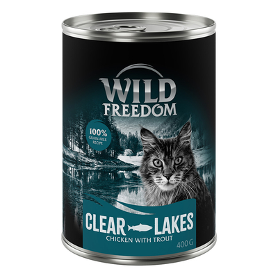 Wild Freedom Adult Kattenvoer 6 x 400 g - Clear Lakes - Kip & Forel - natvoer katten