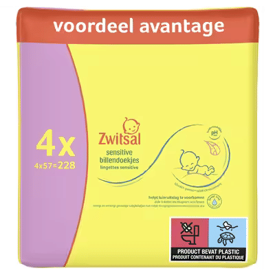 Zwitsal Sensitive billendoekjes - 228 stuks