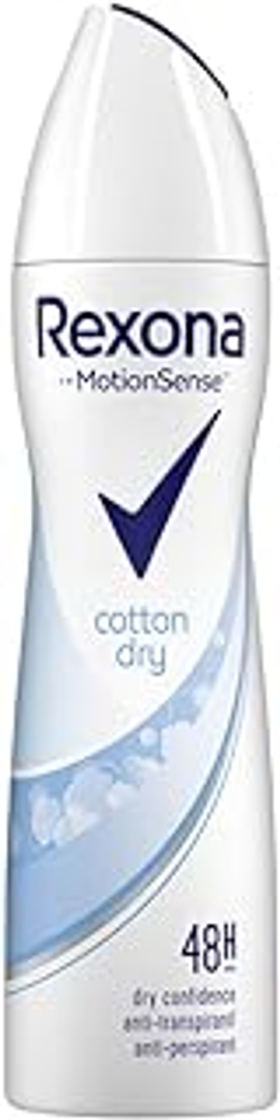 Rexona MotionSense deodorantspray Cotton Dry anti-transpirant met 48 uur bescherming tegen lichaamsgeur en okselzweet, 150 ml, 6 stuks