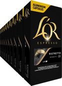 L'OR Espresso Ristretto - Intensiteit 11/12 - 10 x 10 koffiecups
