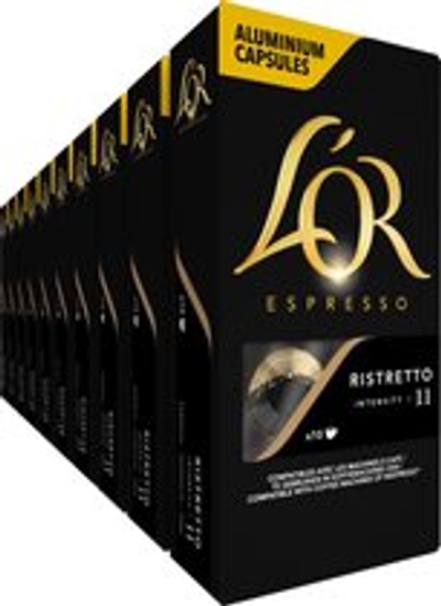L'OR Espresso Ristretto - Intensiteit 11/12 - 10 x 10 koffiecups