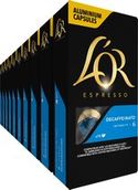 L'OR Espresso Decaffeinato - Intensiteit 6/12 - 10 x 10 koffiecups