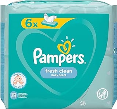 Pampers Fresh Clean billendoekjes - 312 stuks