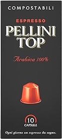 Pellini Top 100% Arabica-espressocapsules — Middelmatig gebrande Italiaanse koffiecapsules - Nespresso-compatibel, 120 capsules