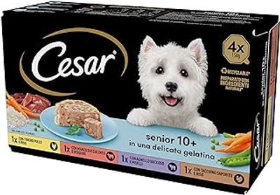 Cesar Senior 10+, gesorteerde keuze, 24 x 150 gram - natvoer honden